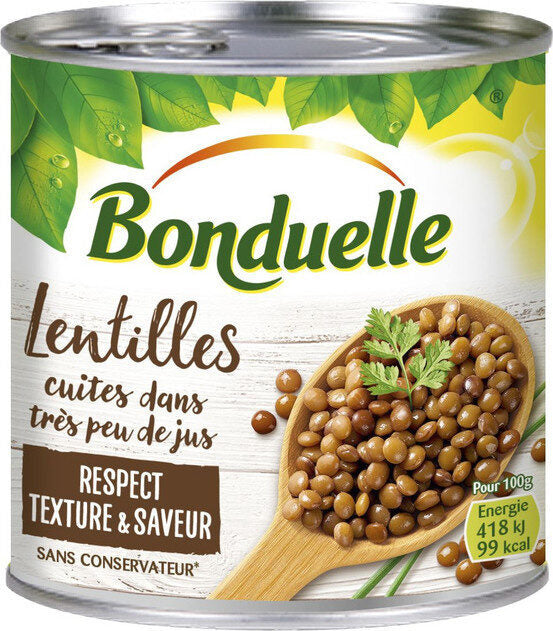 Lentilles cuites dans très peu de jus - Bonduelle - 265 g