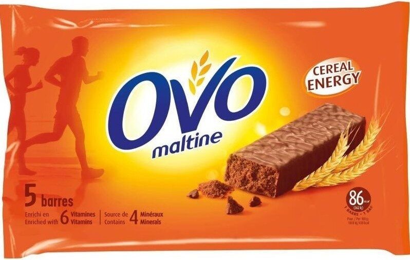 OVOMALTINE 5 barres energétiques céréales CHOCO 100g