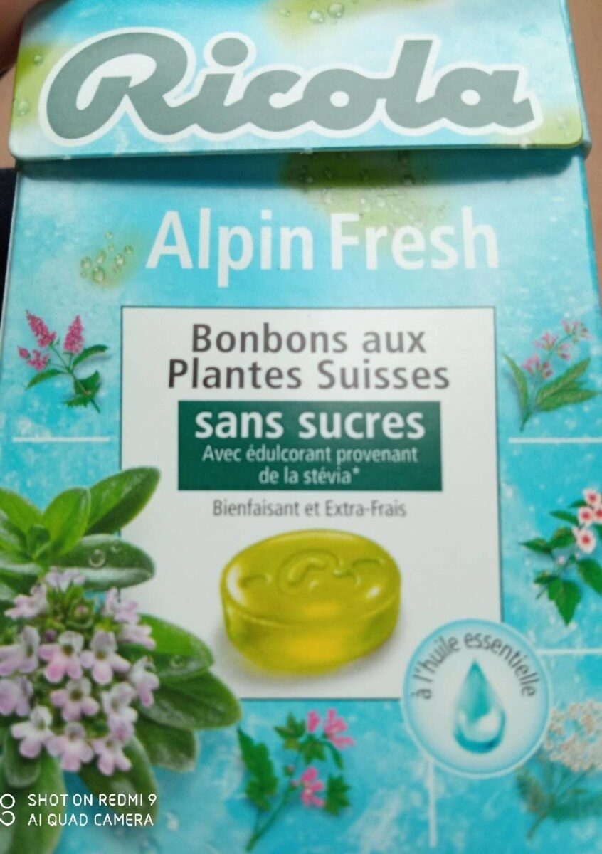 RICOLA ALPIN FRESH 50G - épicerie les 3 gourmets bonbons