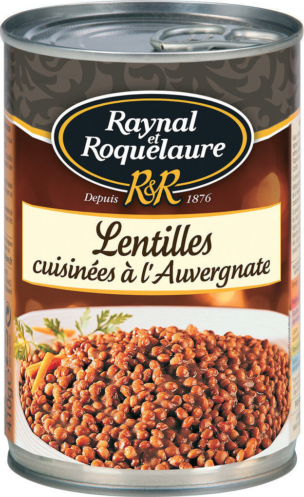 Lentilles cuisinées à l'auvergnate RAYNAL ET ROQUELAURE