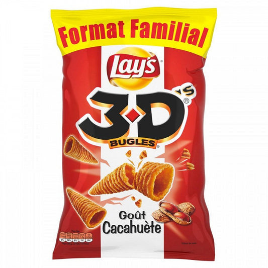 LAY'S Biscuits soufflés 3D's bugles goût cacahuète 150g