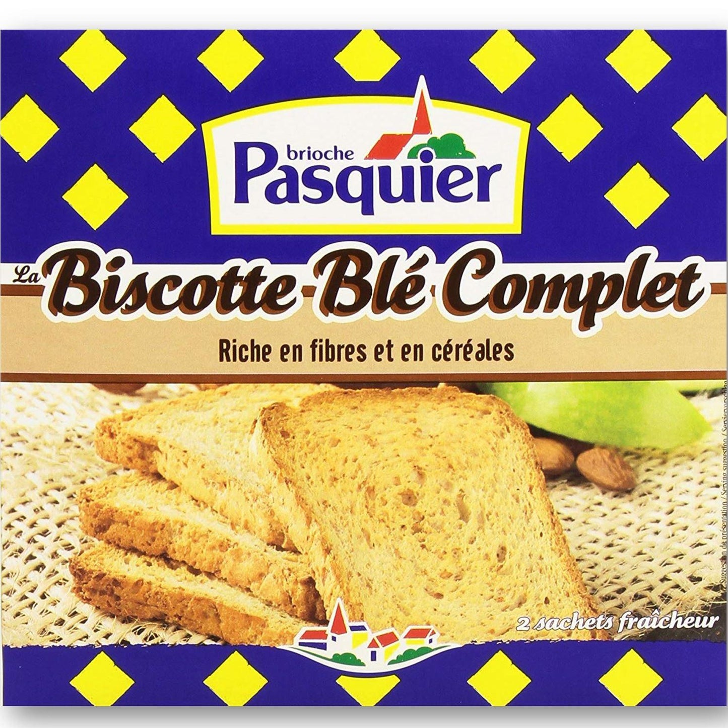 PASQUIER BISCOTTE BLE COMPLET 300 G - épicerie les 3 gourmets biscottes-tartinades-de-pain-grille-cereales-et-barres-de-cereales