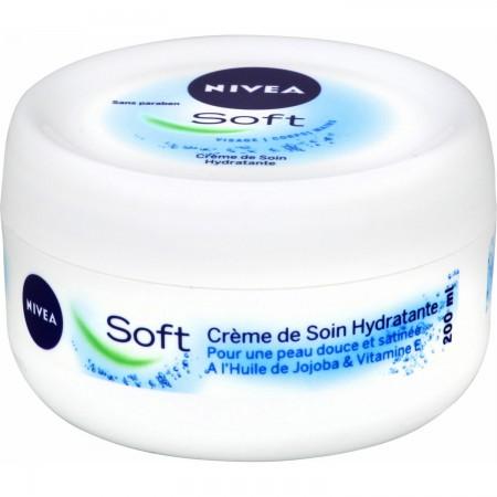 NIVEA POT CREME DE SOIN HYDRATANTE SOFT  HUILE DE jojoba 200 ML