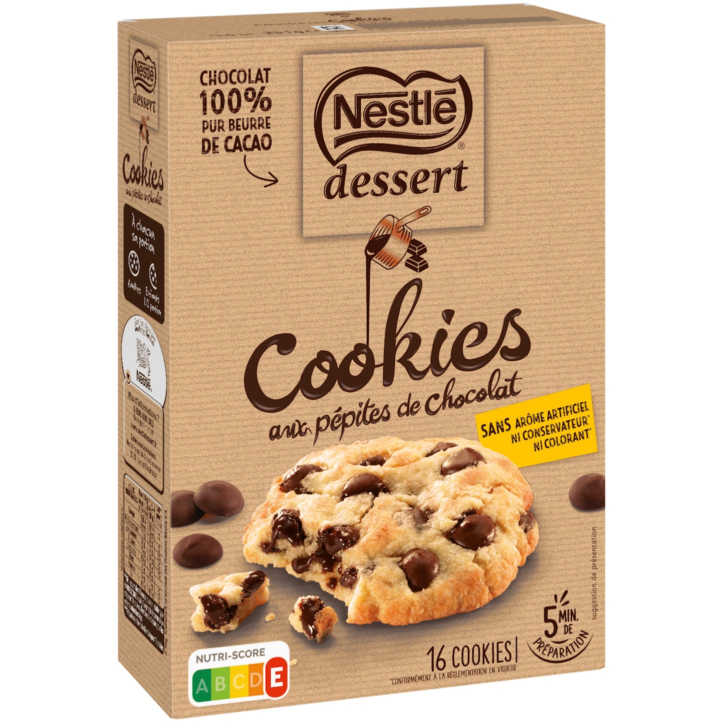 NESTLE DESSERT Préparation pour cookies aux pépites de chocolat 16 cookies 351g