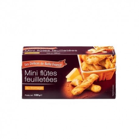 MINI FLUTES FROMAGE FEUILLETEES DÉLICES DE BELLE FRANCE 100G