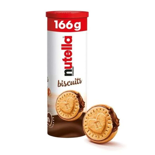 NUTELLA Biscuits tub croquants au cœur onctueux de Nutella 166g