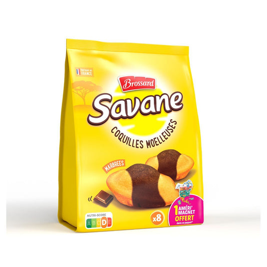 BROSSARD Savane Madeleines coquilles marbrées 8 pièces 200g