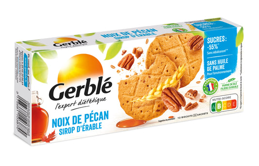 GERBLE Biscuits noix de pécan sirop d'érable sans huile de palme 132G