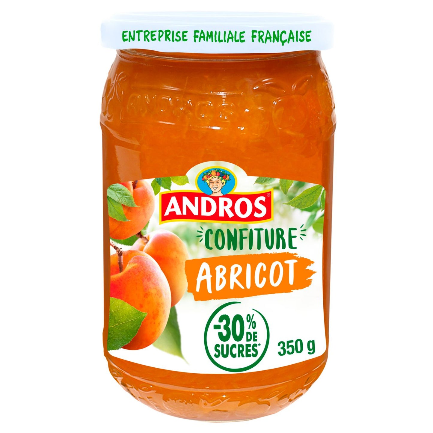 Confiture allégée abricots ANDROS  350 g