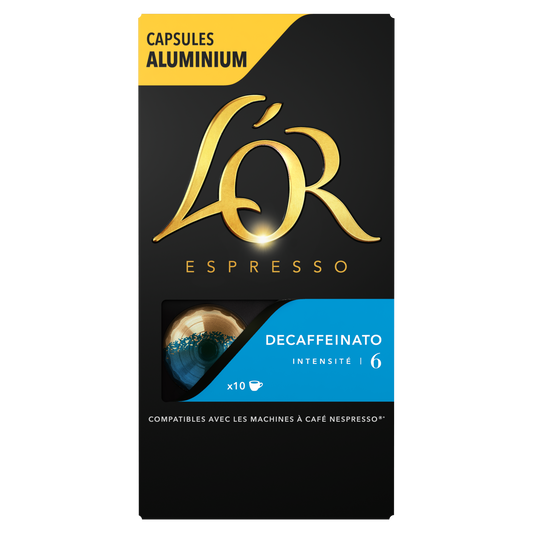 L'OR Capsules de café décaféiné compatibles Nespresso 10 capsules 52g