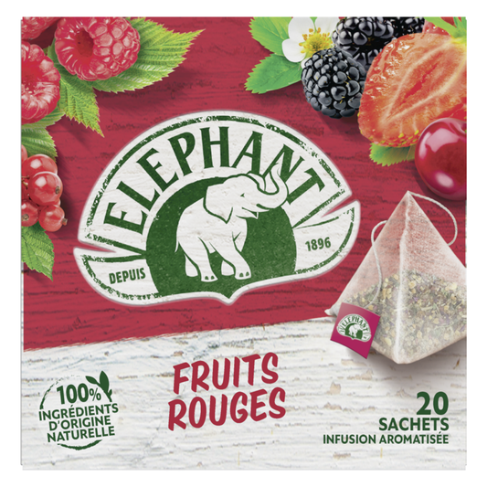 ELEPHANT FRUITS ROUGES20 SACHETS INFUSION AROMATISÉES  36 G