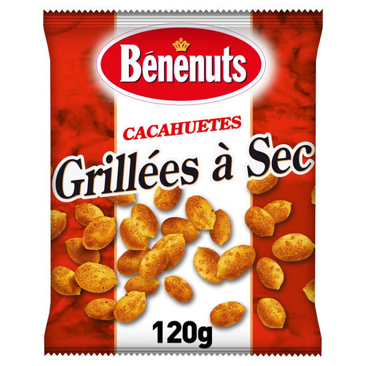 BENENUTS Cacahuètes grillées à sec dorées au four 120g