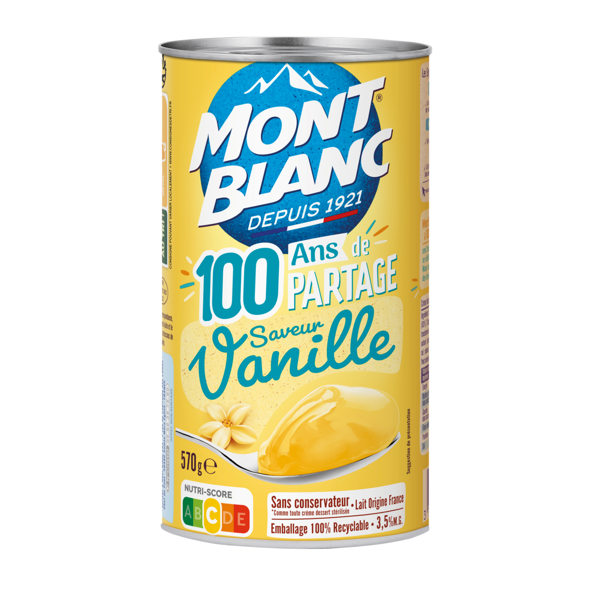 MONT BLANC Crème dessert saveur vanille 570g