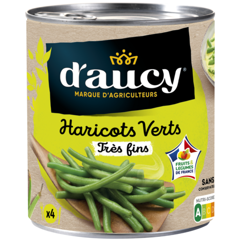 D'AUCY Haricots verts très fins 440g