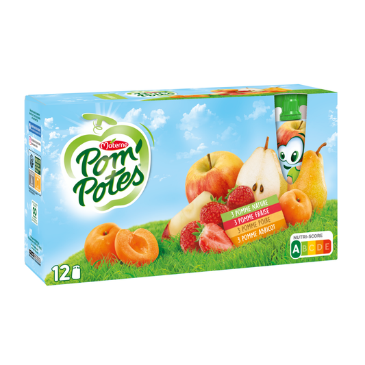 Compote assortiment POM'POTES MATERNE 12x90 g