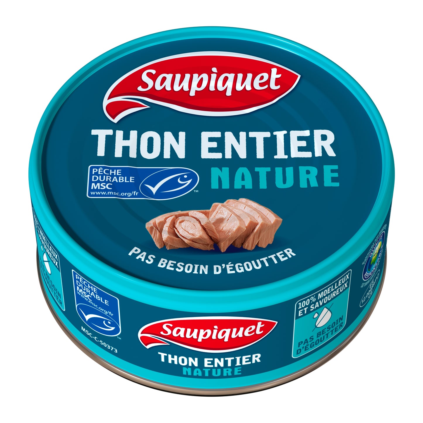 SAUPIQUET Thon entier nature MSC 140g