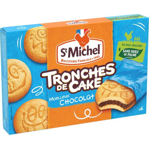 ST MICHEL Tronches de cake gateaux moelleux fourrés chocolat