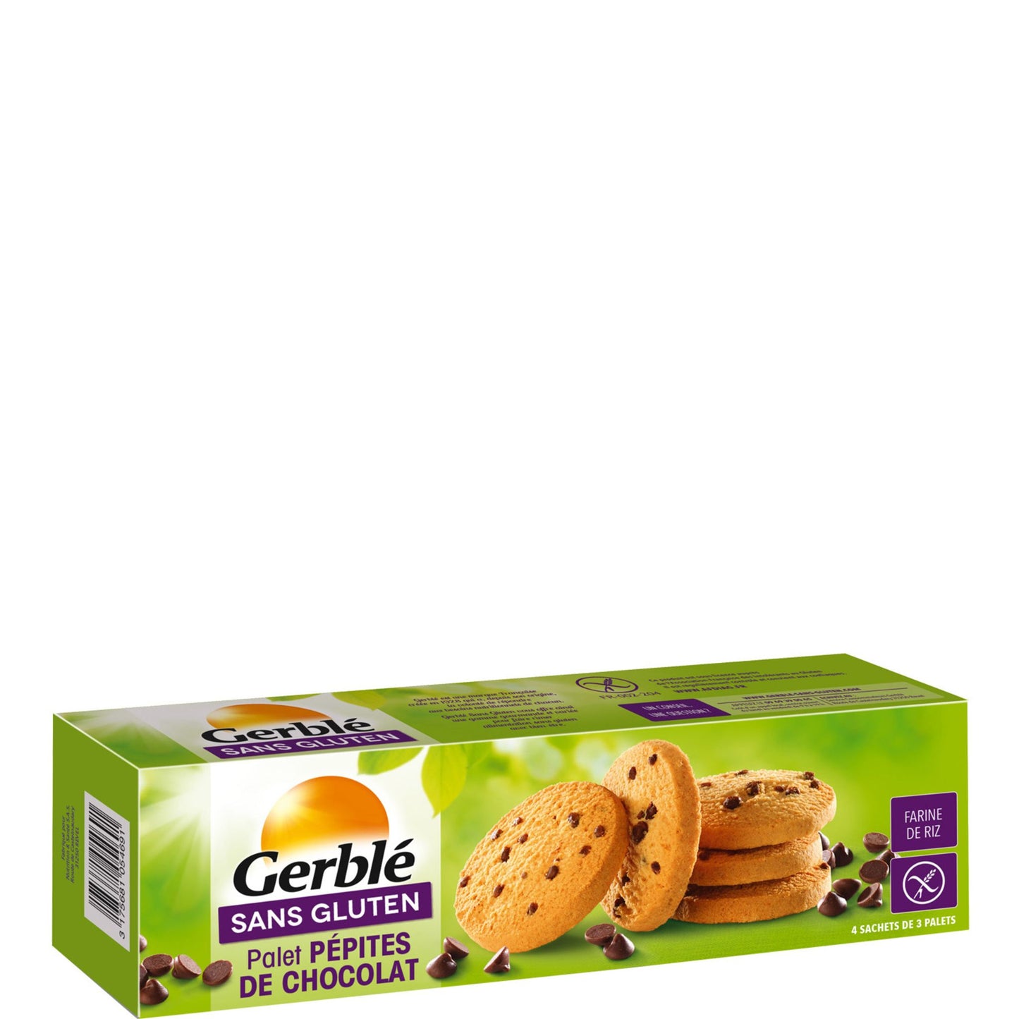 GERBLE Gerblé sans gluten palets aux pépites de chocolats 160g - épicerie les 3 gourmets biscuits