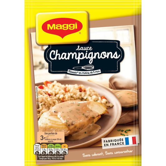 MAGGI Maggi Sauce champignons déshydratée ss conservateur,en sachet 27g