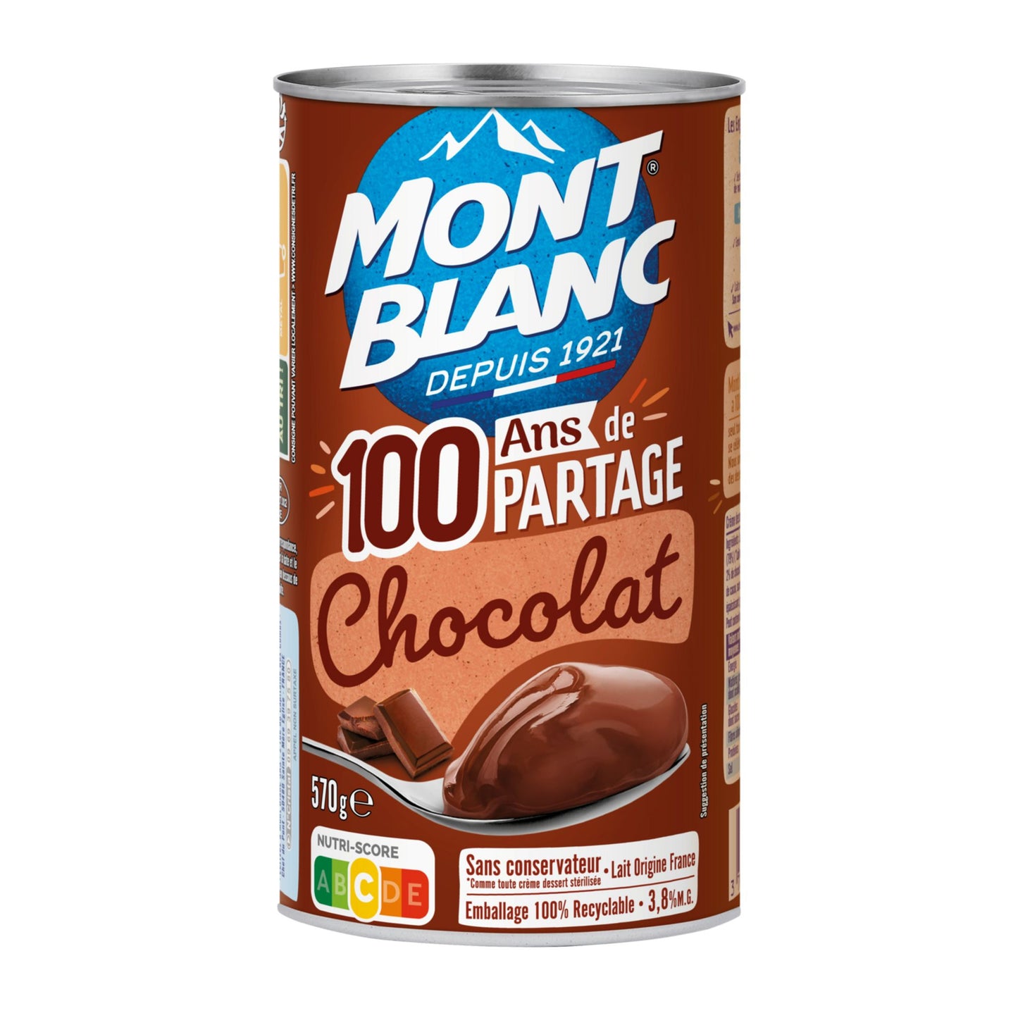 MONT BLANC Crème dessert saveur chocolat 570g