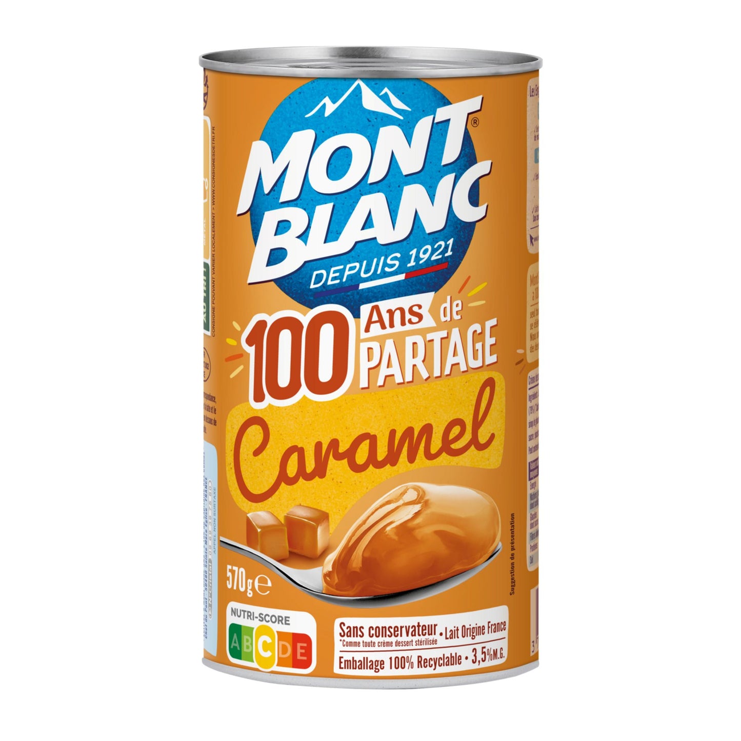 MONT BLANC Crème dessert saveur caramel 570g - épicerie les 3 gourmets Sucres, Farines, Coulis et Préparations Gateaux